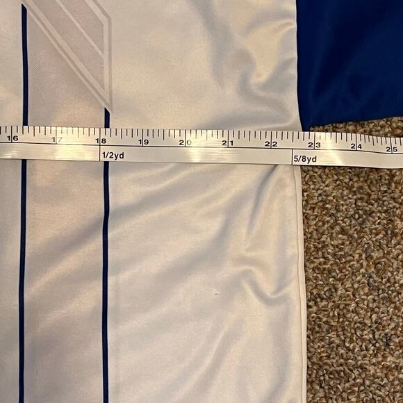 Xara Vintage Soccer Uniform Shirt.  White with Blue. Men's Size Large - Picture 4 of 6
